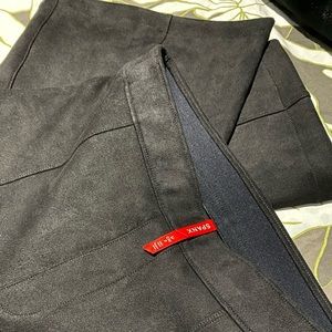 Faux Suede Flare Pants